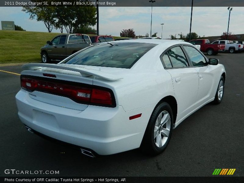Bright White / Black/Light Frost Beige 2011 Dodge Charger SE