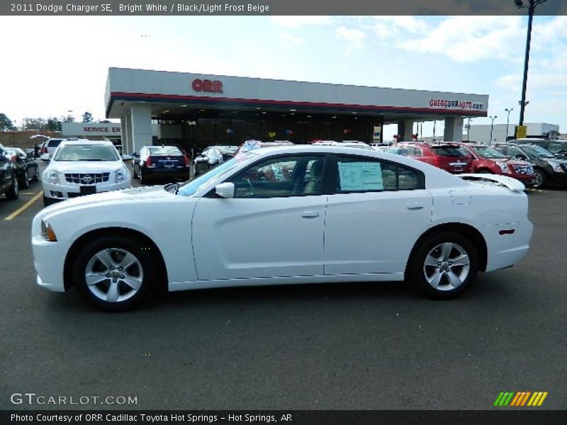 Bright White / Black/Light Frost Beige 2011 Dodge Charger SE