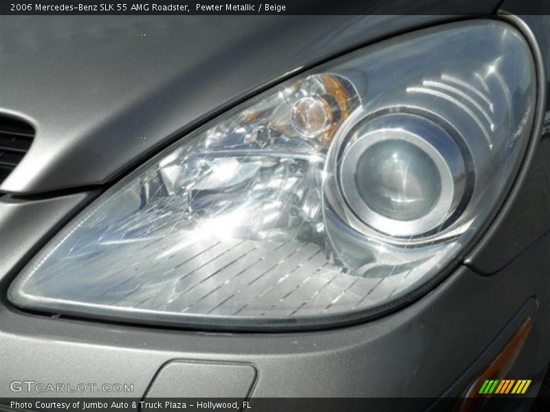 Pewter Metallic / Beige 2006 Mercedes-Benz SLK 55 AMG Roadster
