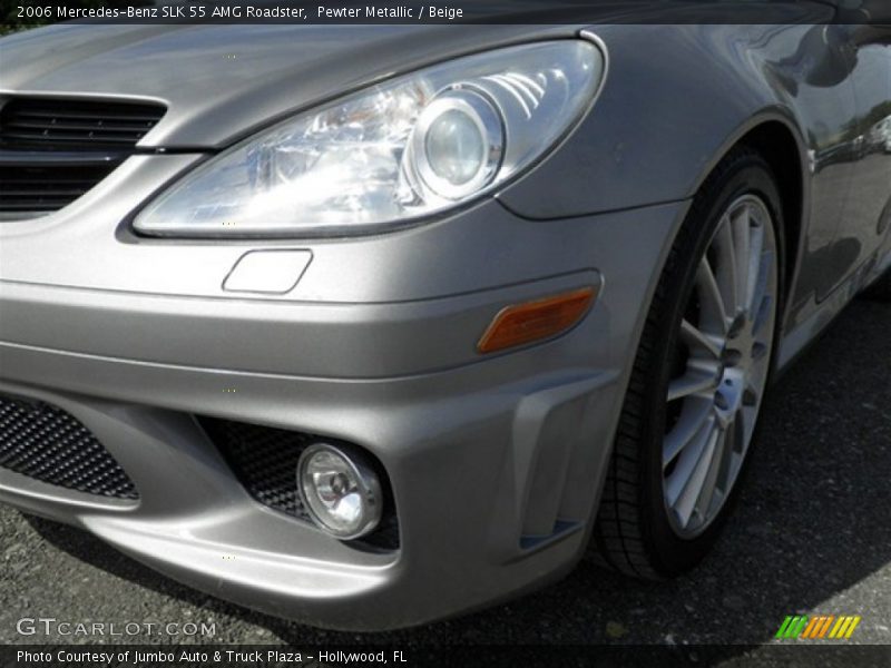 Pewter Metallic / Beige 2006 Mercedes-Benz SLK 55 AMG Roadster