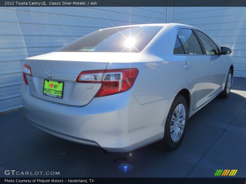 Classic Silver Metallic / Ash 2012 Toyota Camry LE