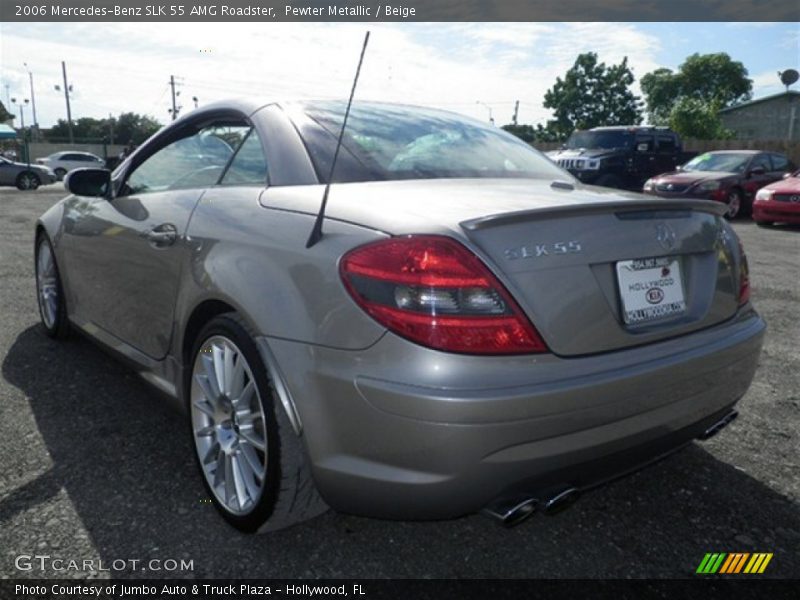 Pewter Metallic / Beige 2006 Mercedes-Benz SLK 55 AMG Roadster