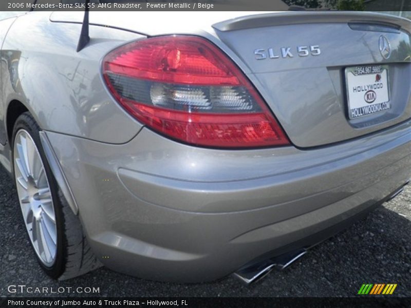 Pewter Metallic / Beige 2006 Mercedes-Benz SLK 55 AMG Roadster
