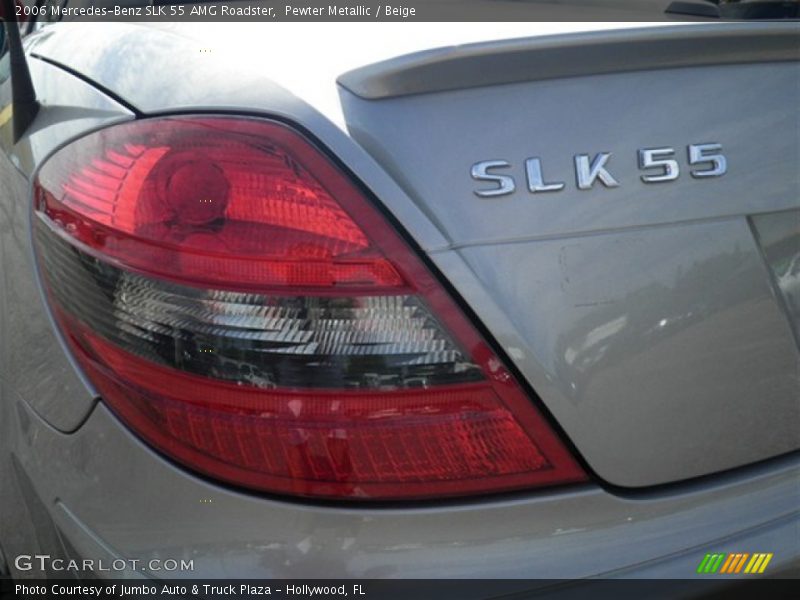 Pewter Metallic / Beige 2006 Mercedes-Benz SLK 55 AMG Roadster