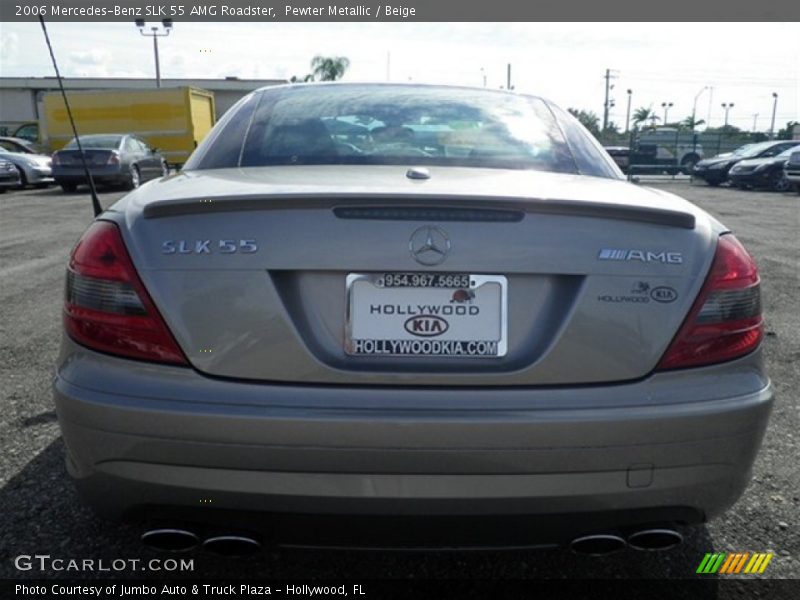 Pewter Metallic / Beige 2006 Mercedes-Benz SLK 55 AMG Roadster