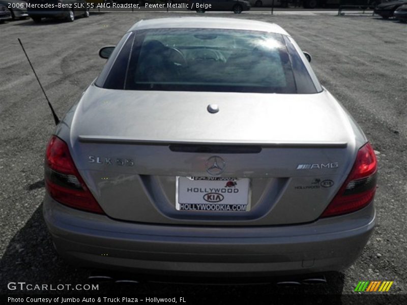 Pewter Metallic / Beige 2006 Mercedes-Benz SLK 55 AMG Roadster