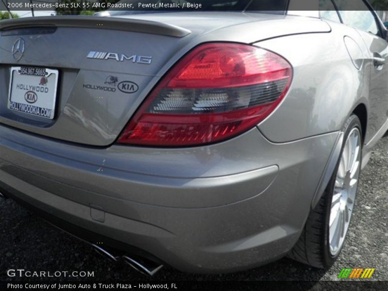 Pewter Metallic / Beige 2006 Mercedes-Benz SLK 55 AMG Roadster