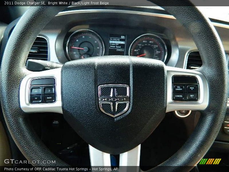 Bright White / Black/Light Frost Beige 2011 Dodge Charger SE
