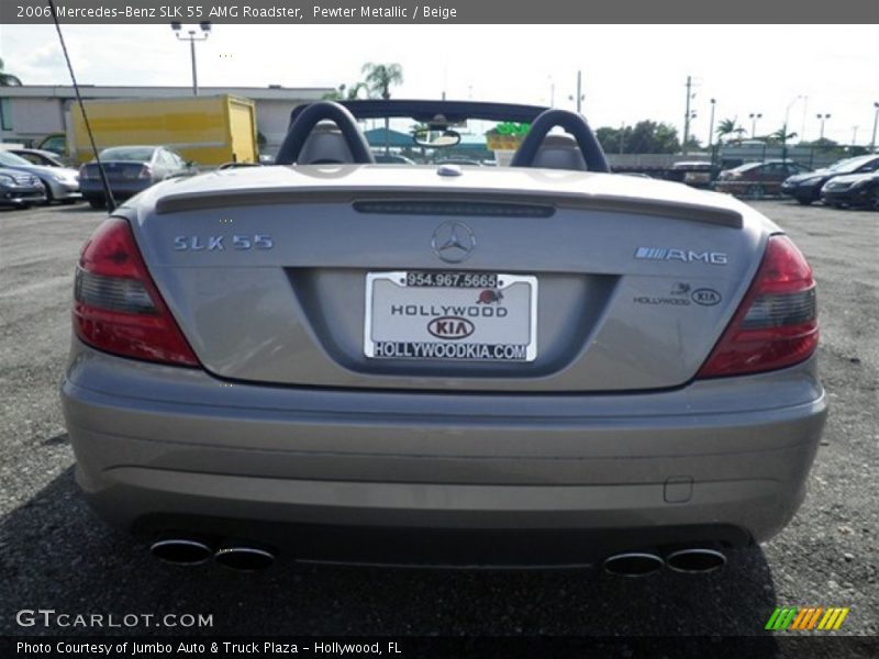 Pewter Metallic / Beige 2006 Mercedes-Benz SLK 55 AMG Roadster