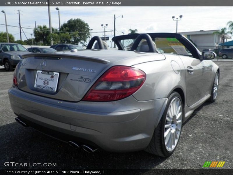 Pewter Metallic / Beige 2006 Mercedes-Benz SLK 55 AMG Roadster