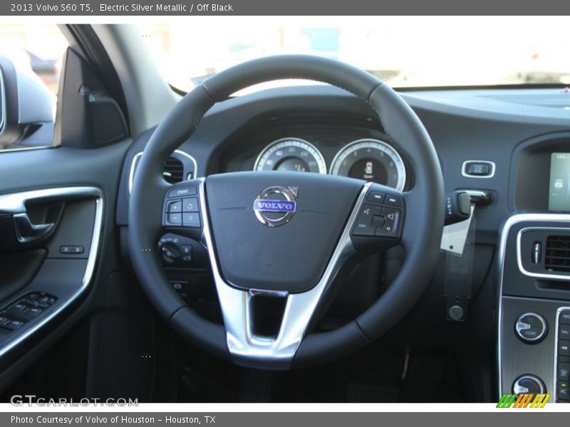 Electric Silver Metallic / Off Black 2013 Volvo S60 T5