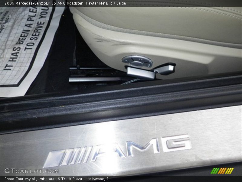 Pewter Metallic / Beige 2006 Mercedes-Benz SLK 55 AMG Roadster