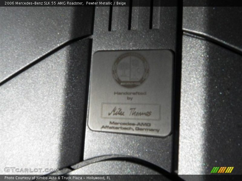 Pewter Metallic / Beige 2006 Mercedes-Benz SLK 55 AMG Roadster
