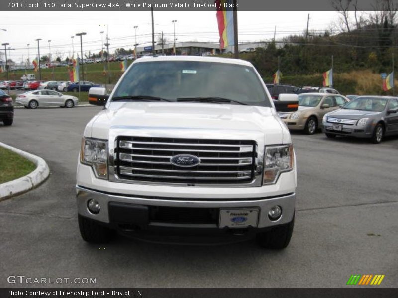 White Platinum Metallic Tri-Coat / Black 2013 Ford F150 Lariat SuperCrew 4x4