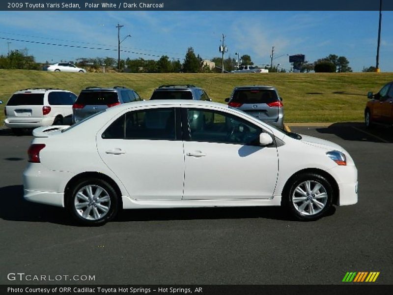 Polar White / Dark Charcoal 2009 Toyota Yaris Sedan