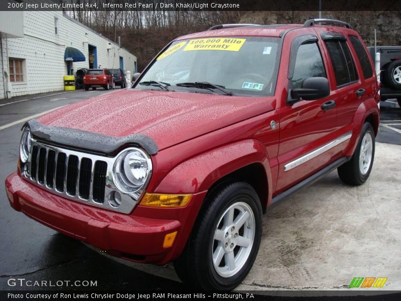 Inferno Red Pearl / Dark Khaki/Light Graystone 2006 Jeep Liberty Limited 4x4