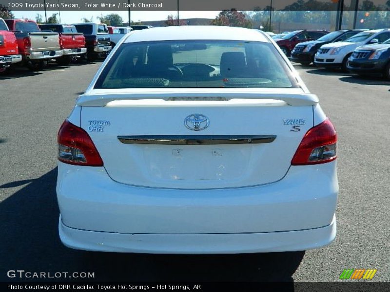 Polar White / Dark Charcoal 2009 Toyota Yaris Sedan