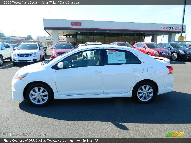 Polar White / Dark Charcoal 2009 Toyota Yaris Sedan
