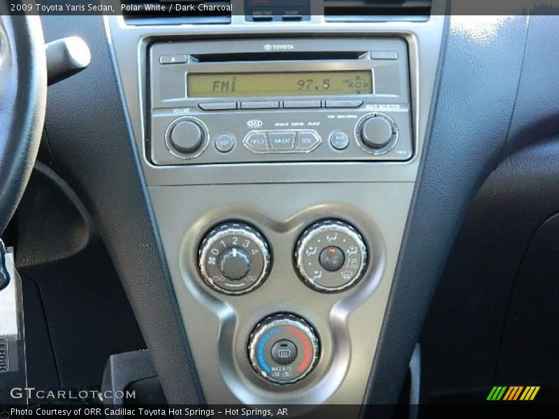 Polar White / Dark Charcoal 2009 Toyota Yaris Sedan