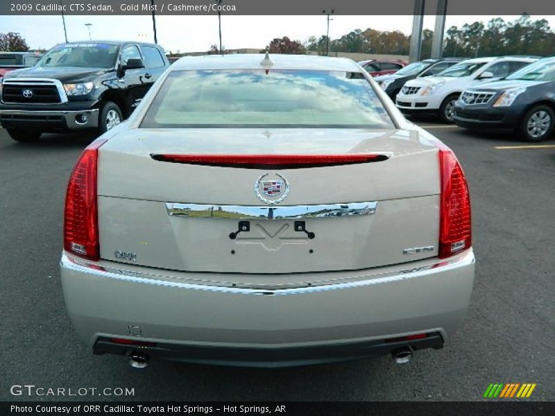 Gold Mist / Cashmere/Cocoa 2009 Cadillac CTS Sedan