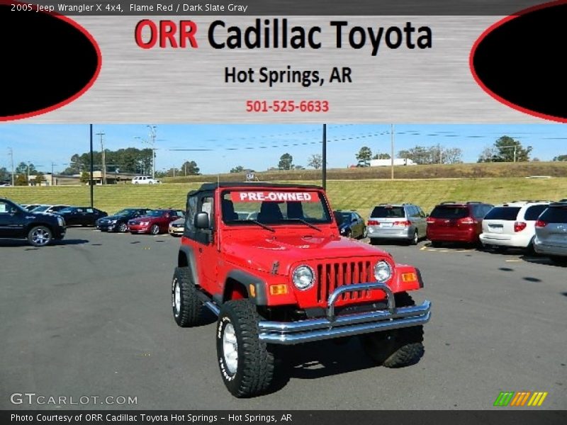 Flame Red / Dark Slate Gray 2005 Jeep Wrangler X 4x4
