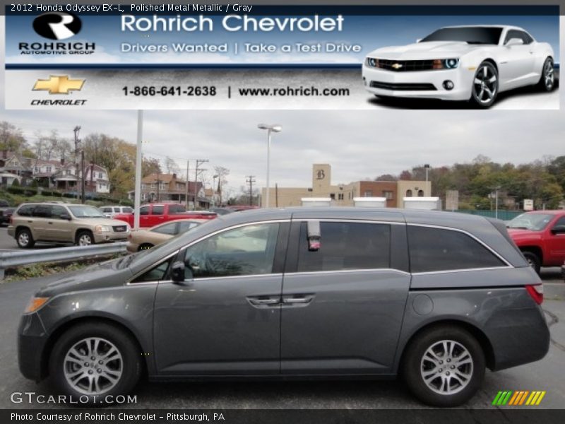 Polished Metal Metallic / Gray 2012 Honda Odyssey EX-L