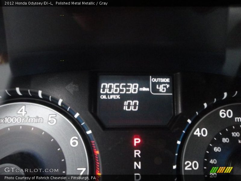 Polished Metal Metallic / Gray 2012 Honda Odyssey EX-L