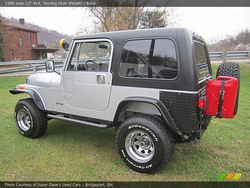 Sterling Silver Metallic / Black 1986 Jeep CJ7 4x4