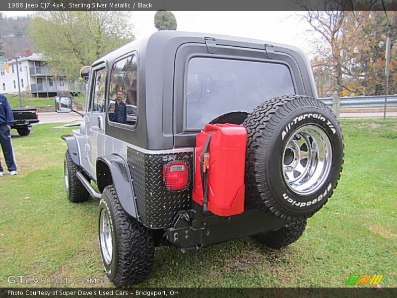 Sterling Silver Metallic / Black 1986 Jeep CJ7 4x4