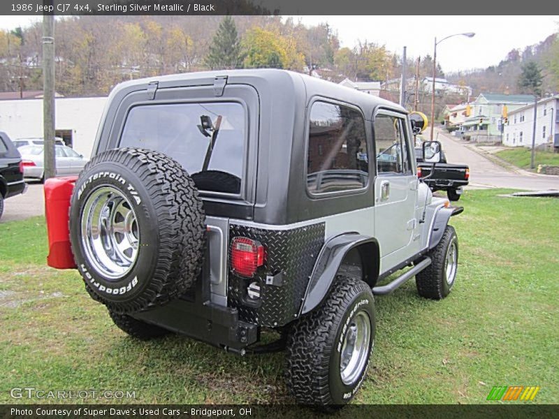 Sterling Silver Metallic / Black 1986 Jeep CJ7 4x4