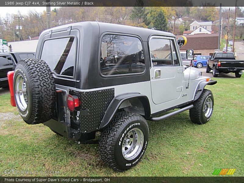 Sterling Silver Metallic / Black 1986 Jeep CJ7 4x4