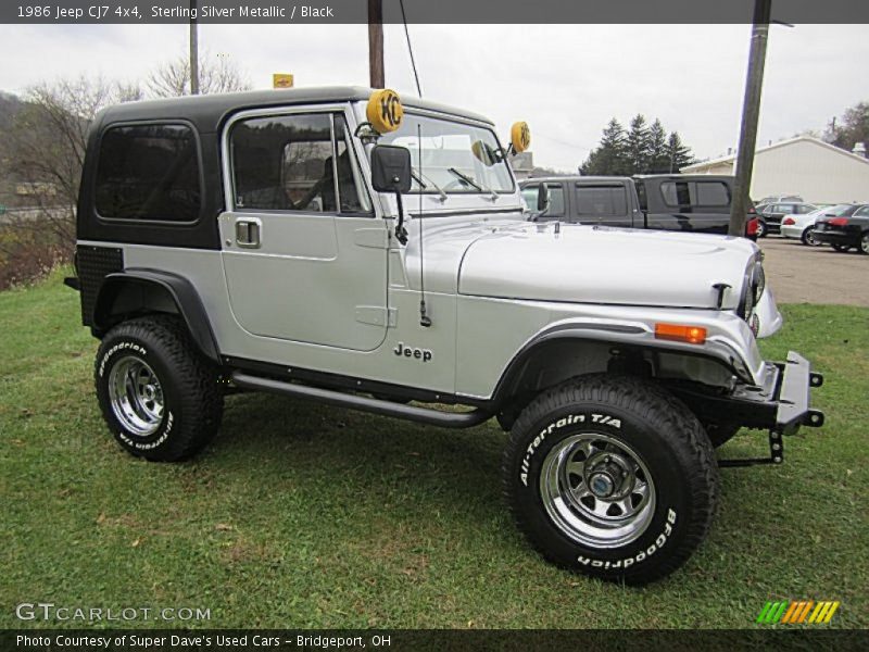 Sterling Silver Metallic / Black 1986 Jeep CJ7 4x4