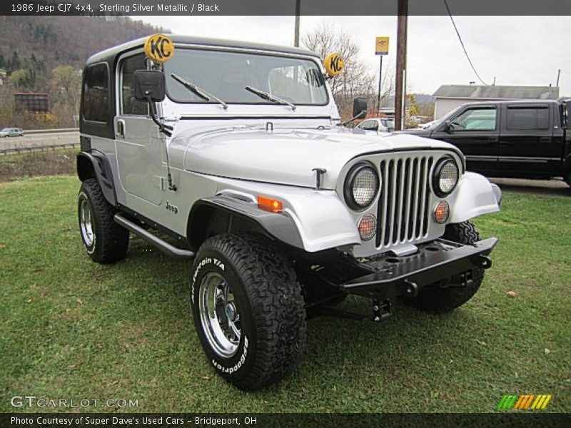 Sterling Silver Metallic / Black 1986 Jeep CJ7 4x4