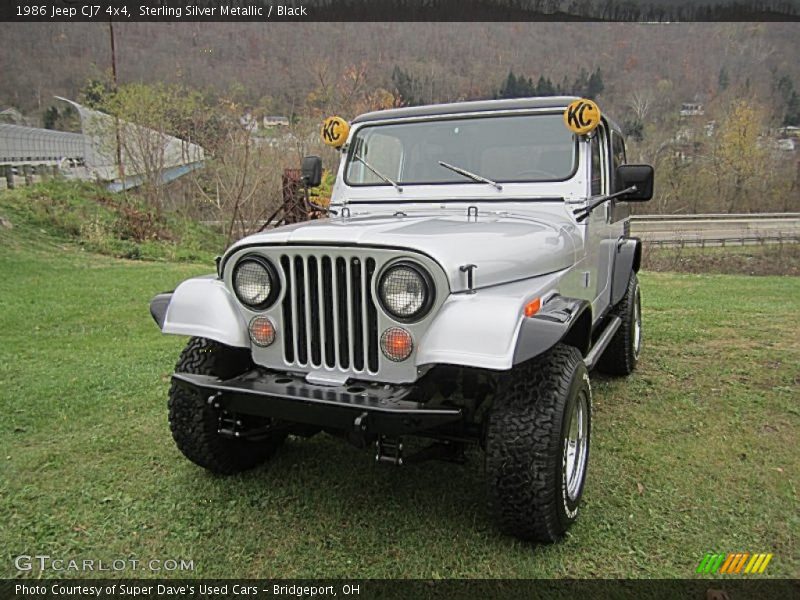Sterling Silver Metallic / Black 1986 Jeep CJ7 4x4