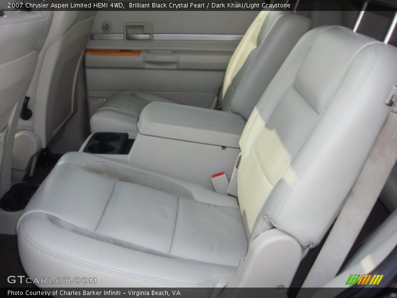 Brilliant Black Crystal Pearl / Dark Khaki/Light Graystone 2007 Chrysler Aspen Limited HEMI 4WD