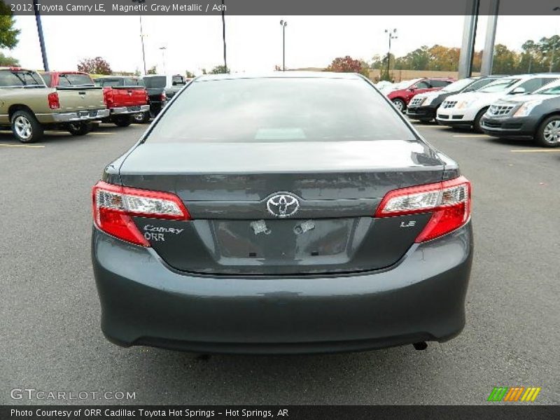 Magnetic Gray Metallic / Ash 2012 Toyota Camry LE