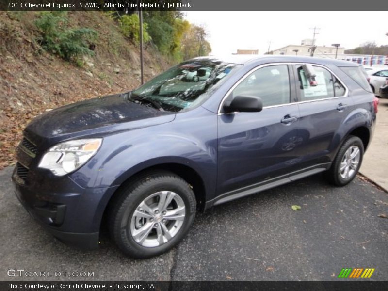 Atlantis Blue Metallic / Jet Black 2013 Chevrolet Equinox LS AWD
