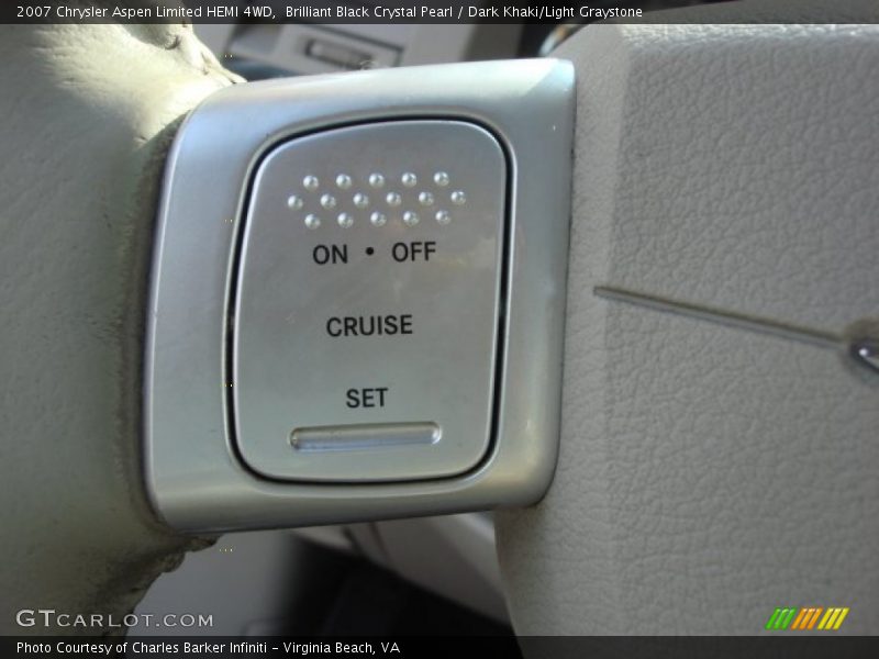 Brilliant Black Crystal Pearl / Dark Khaki/Light Graystone 2007 Chrysler Aspen Limited HEMI 4WD