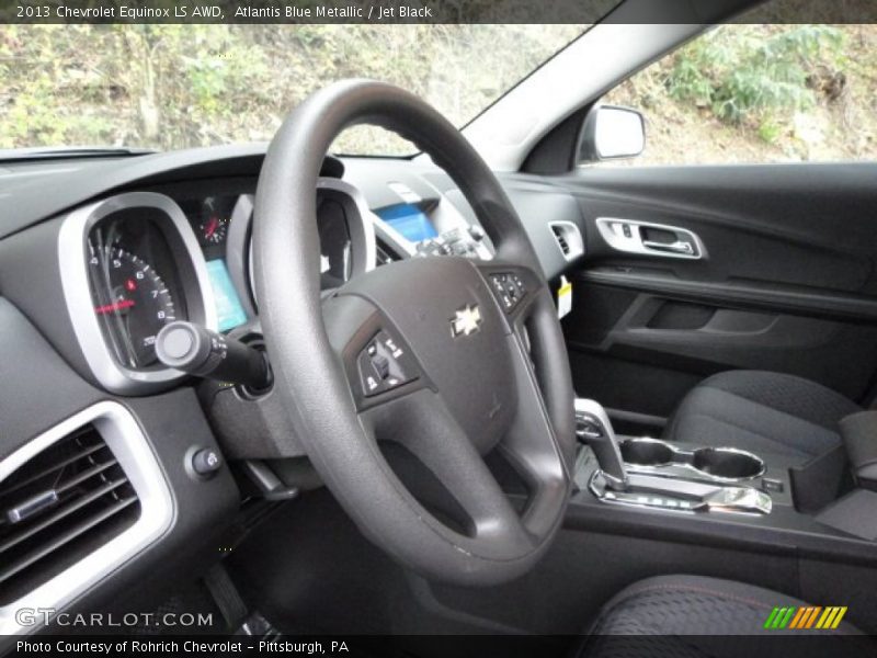 Atlantis Blue Metallic / Jet Black 2013 Chevrolet Equinox LS AWD