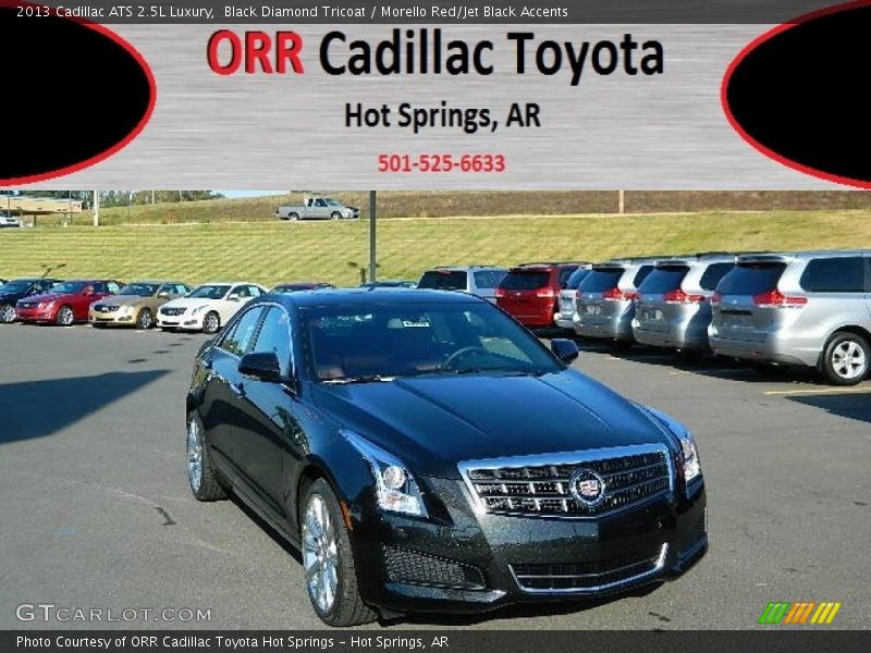 Black Diamond Tricoat / Morello Red/Jet Black Accents 2013 Cadillac ATS 2.5L Luxury