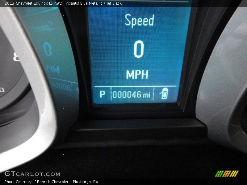 Atlantis Blue Metallic / Jet Black 2013 Chevrolet Equinox LS AWD