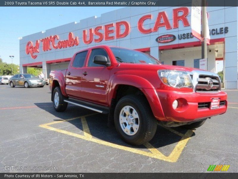 Barcelona Red Metallic / Graphite Gray 2009 Toyota Tacoma V6 SR5 Double Cab 4x4