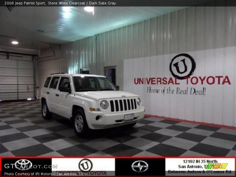 Stone White Clearcoat / Dark Slate Gray 2008 Jeep Patriot Sport