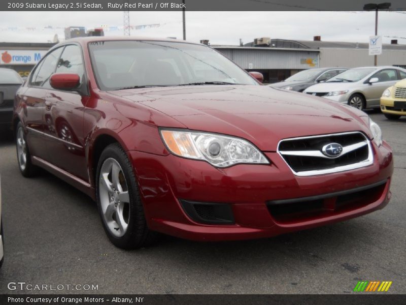 Ruby Red Pearl / Off Black 2009 Subaru Legacy 2.5i Sedan