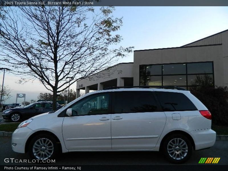 Blizzard White Pearl / Stone 2009 Toyota Sienna XLE