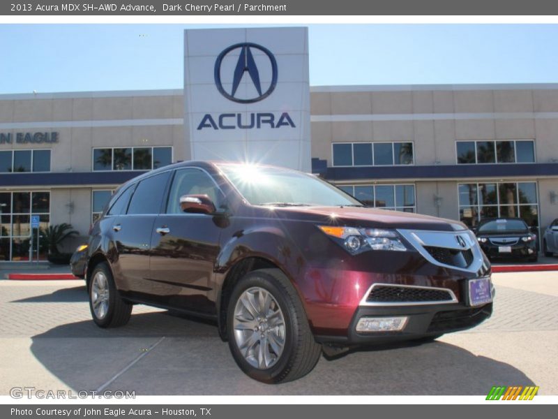Dark Cherry Pearl / Parchment 2013 Acura MDX SH-AWD Advance