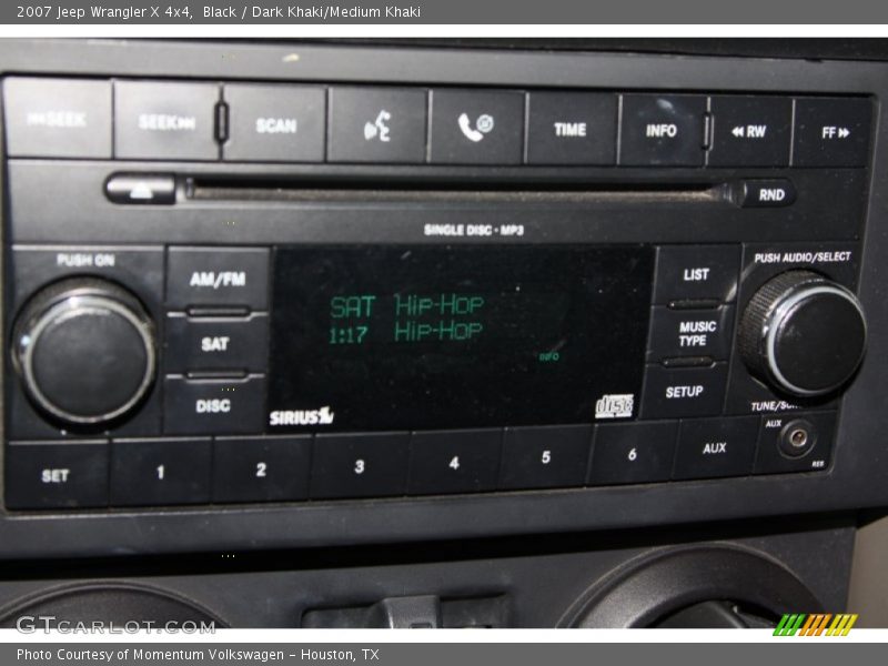 Black / Dark Khaki/Medium Khaki 2007 Jeep Wrangler X 4x4
