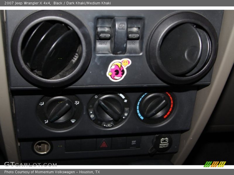 Black / Dark Khaki/Medium Khaki 2007 Jeep Wrangler X 4x4