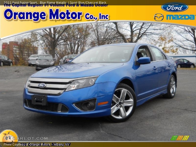 Blue Flame Metallic / Sport Blue/Charcoal Black 2011 Ford Fusion Sport
