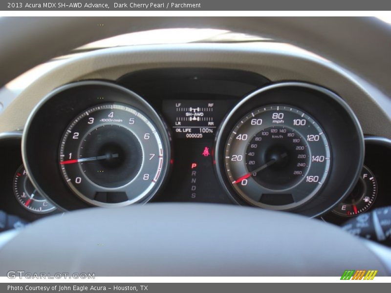 Dark Cherry Pearl / Parchment 2013 Acura MDX SH-AWD Advance